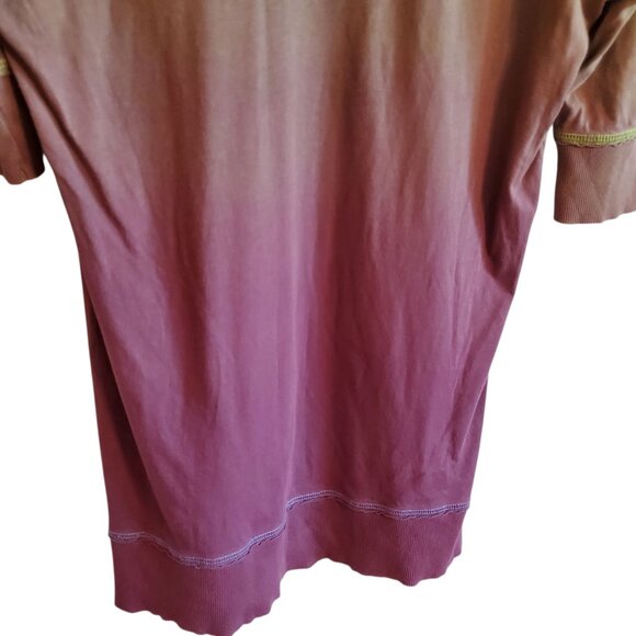 Good Vibes By Life is Good Short Sleeve Hooded Ombre T-shirt Size Large - Picture 6 of 16